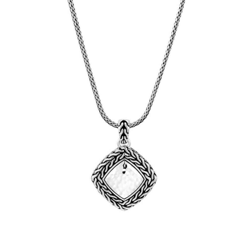 JOHN HARDY Classic Chain Sterling Silver Palu Hammered Pendant Necklace - Picture 2 of 10